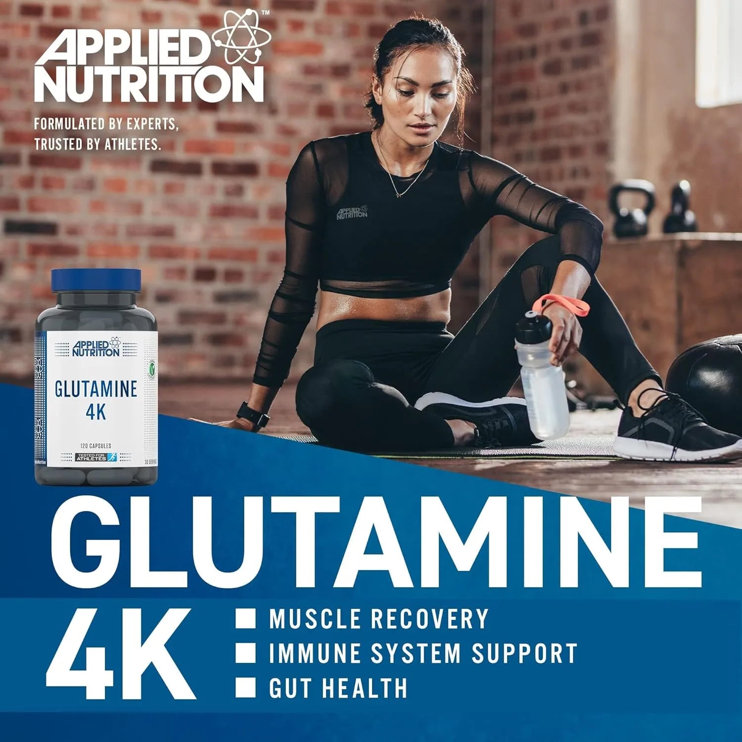 Applied Nutrition Glutamine 4K Gélules 120 Récupération