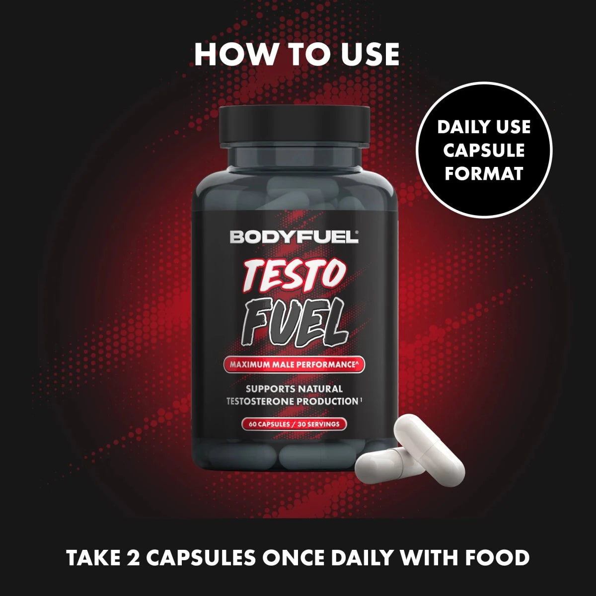 Applied Nutrition BodyFuel TestoFuel 60 gélules homme