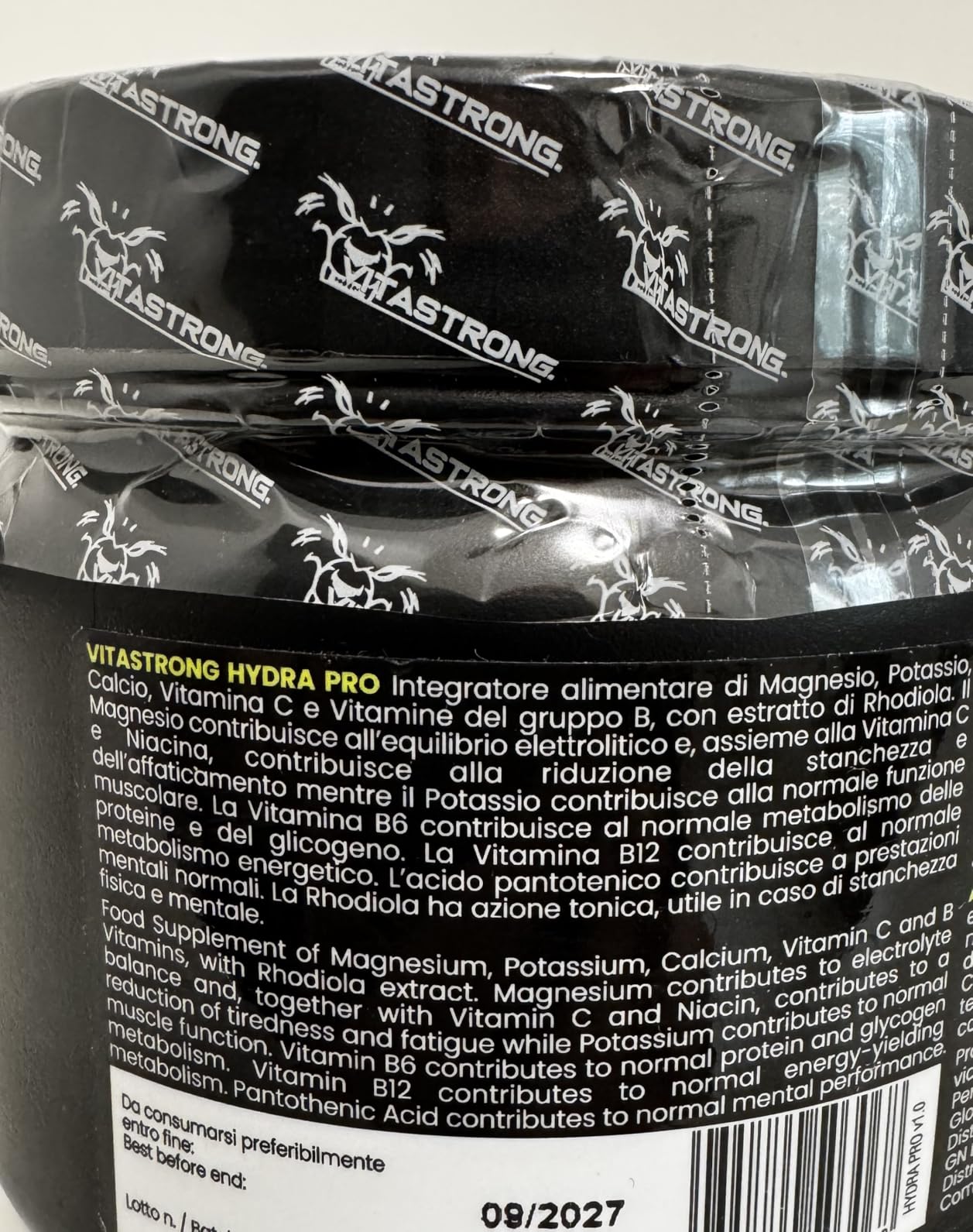 Vitastrong Hydra Pro Électrolytes en Poudre Orange 250g 5 Minéraux