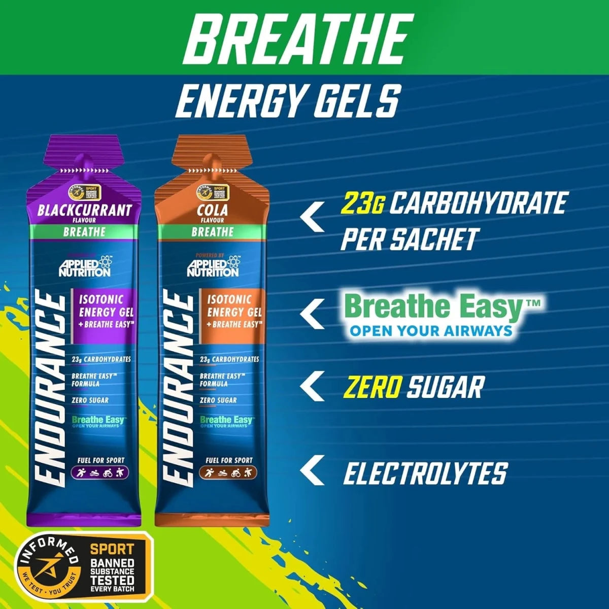 Applied Nutrition Endurance gel isotonique cassis 23g 1 gel
