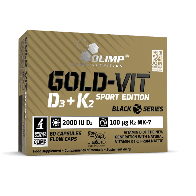 Olimp Gold-Vit D3+K2 2000 IU 60 gélules immunité