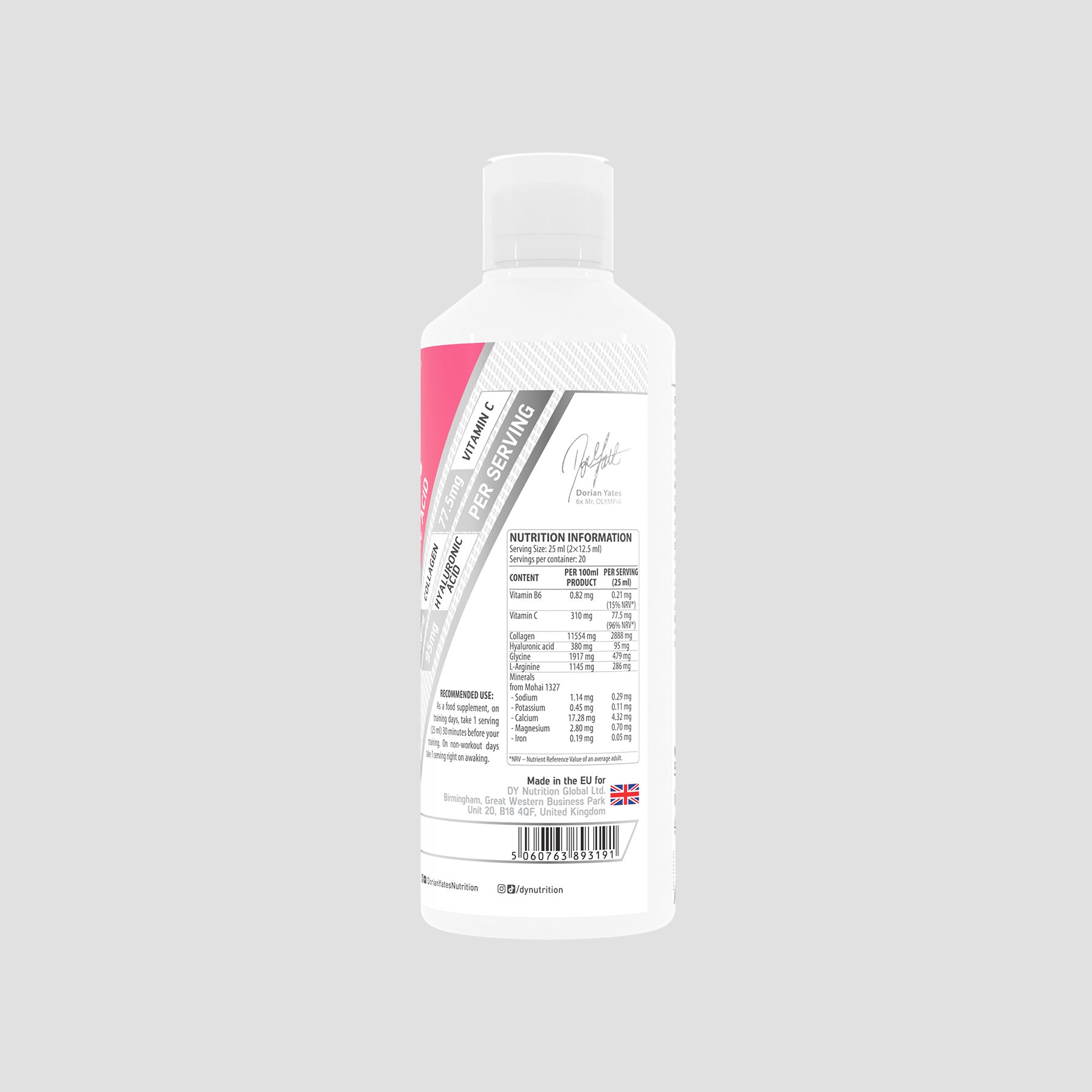 DY Nutrition Collagen collagène liquide mangue 20 doses