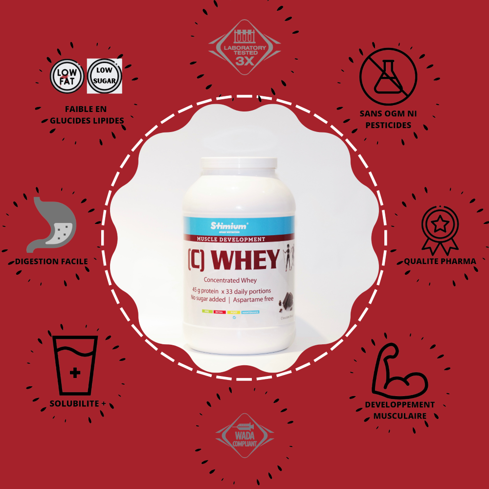 Stimium C Whey 2kg chocolat protéine construction