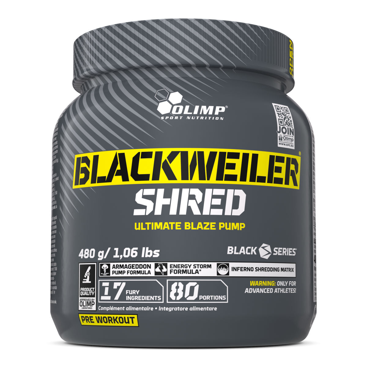 Olimp Blackweiler Shred pré-workout énergie 480 g