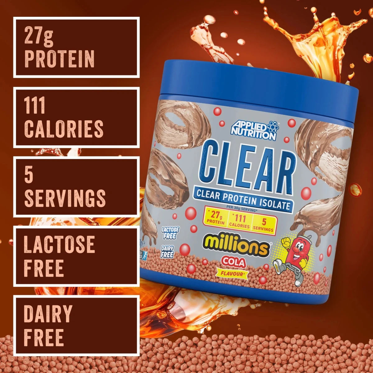 Applied Nutrition Clear Protein Isolate poudre cola 450g 27g