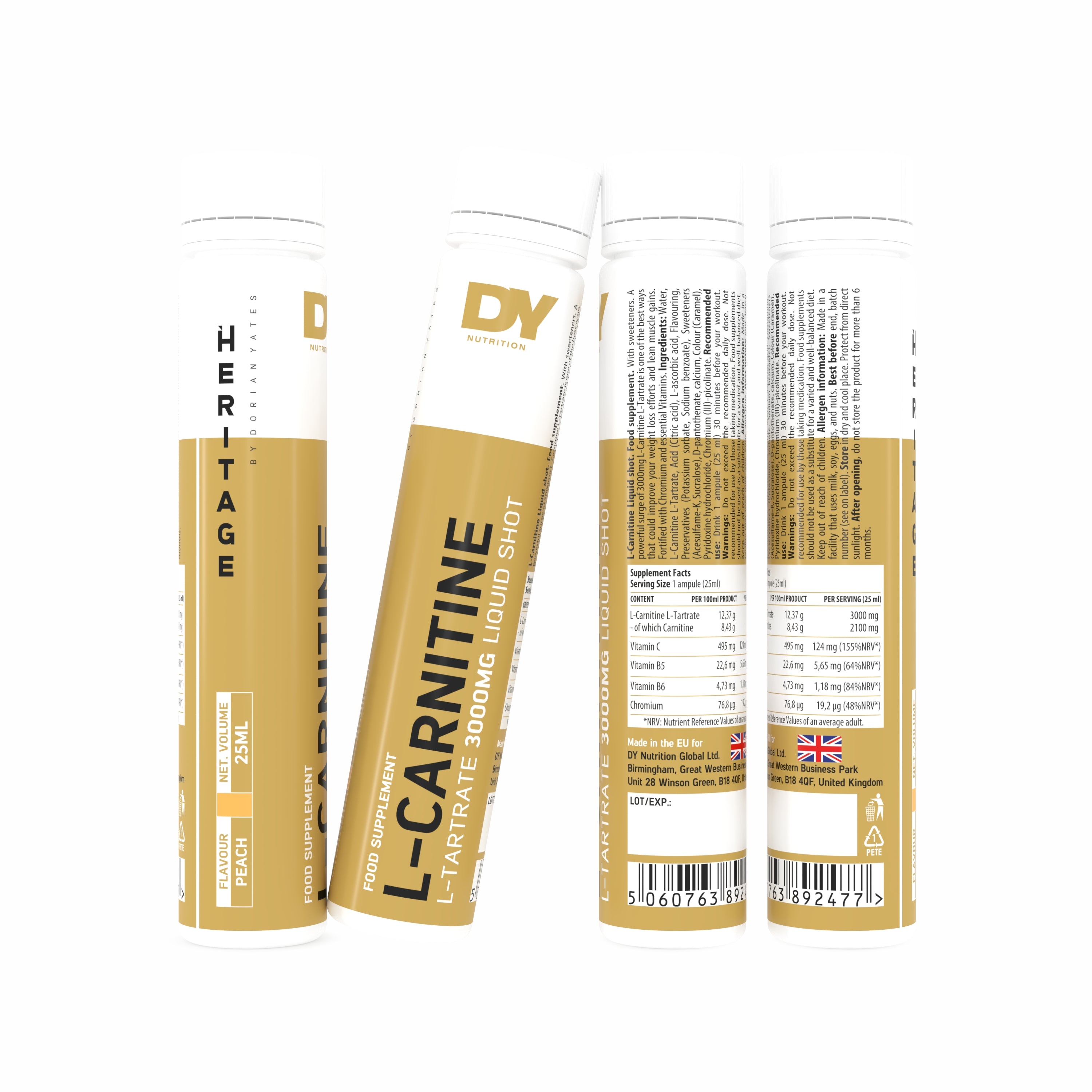DY Nutrition L-Carnitine L-Tartrate liquide 3000 mg orange