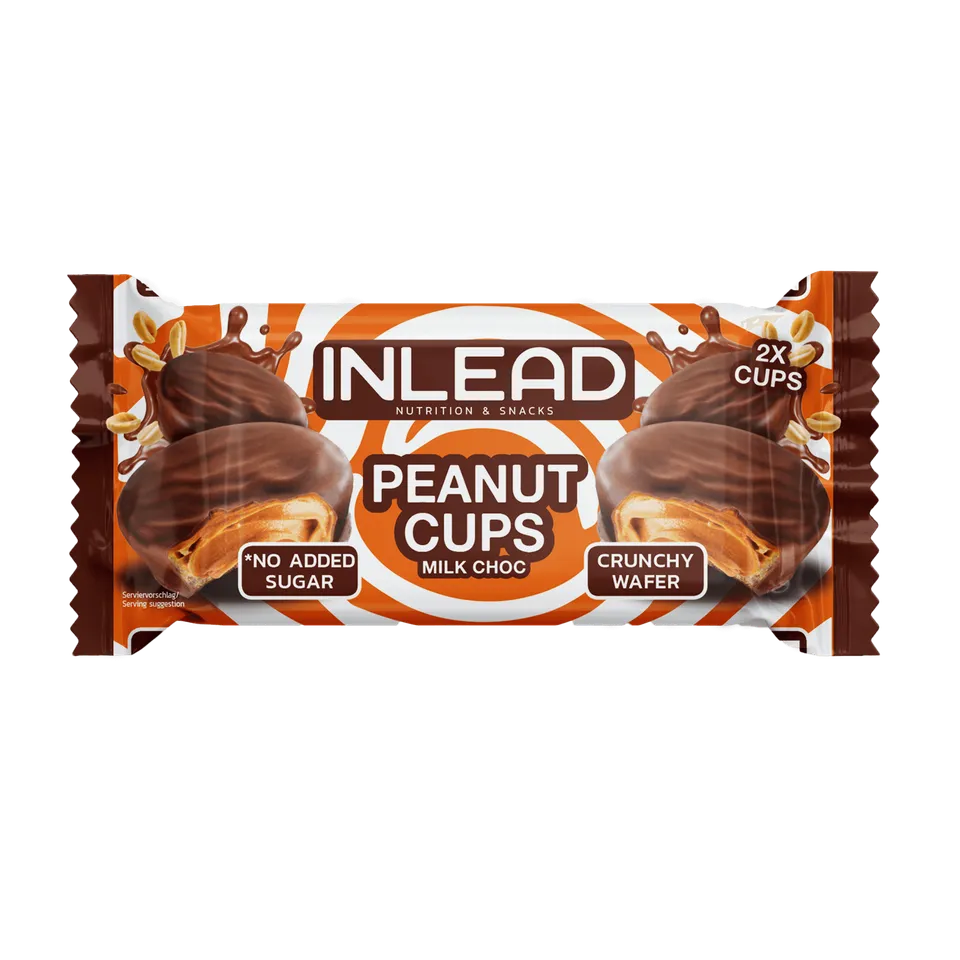 Inlead Peanut Cups snack protéiné chocolat noir vegan 50 g