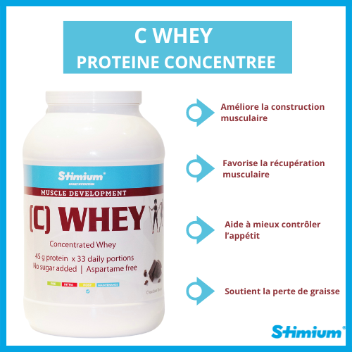 Stimium C Whey 2kg chocolat protéine construction
