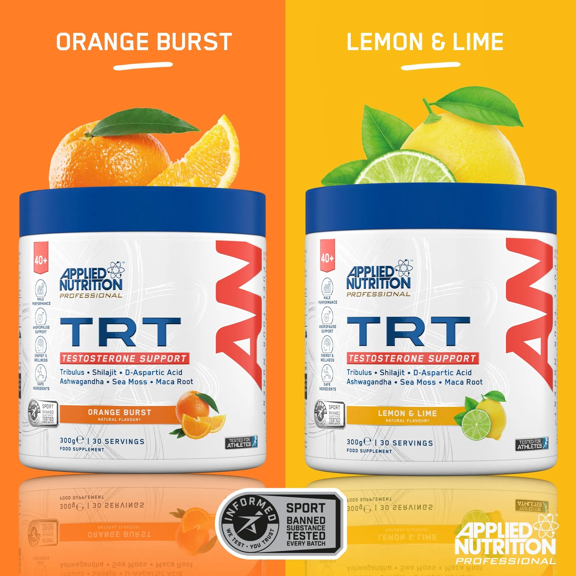 Applied Nutrition TRT testostérone poudre 300g citron