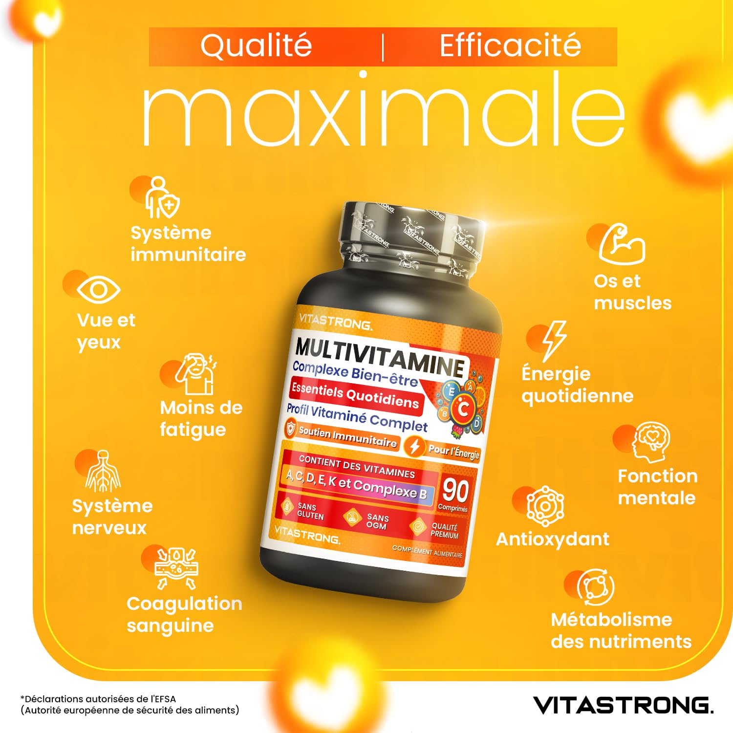 Vitastrong Multivitamines Complètes 13 vitamines homme femme