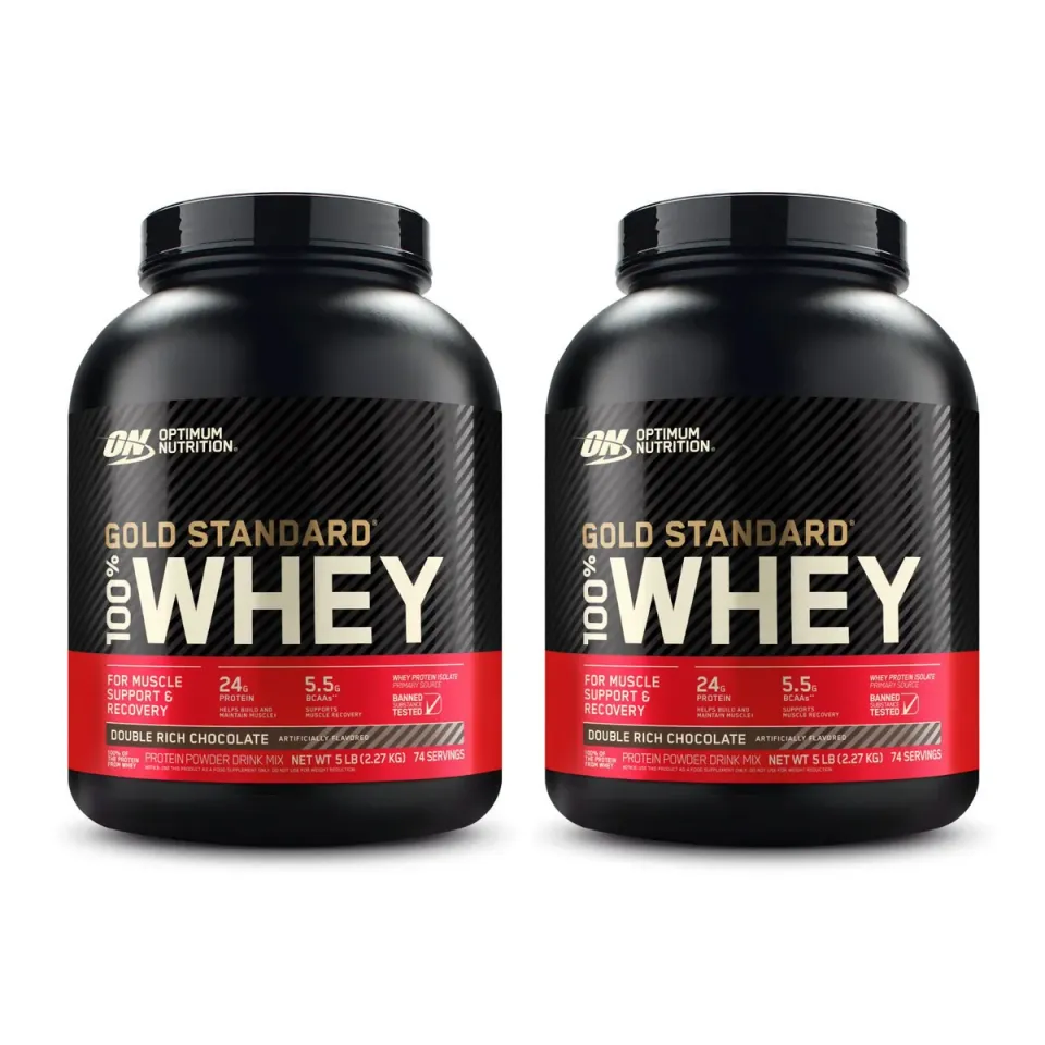 Optimum Nutrition Gold Standard whey protéine lot 2 x 5 lbs