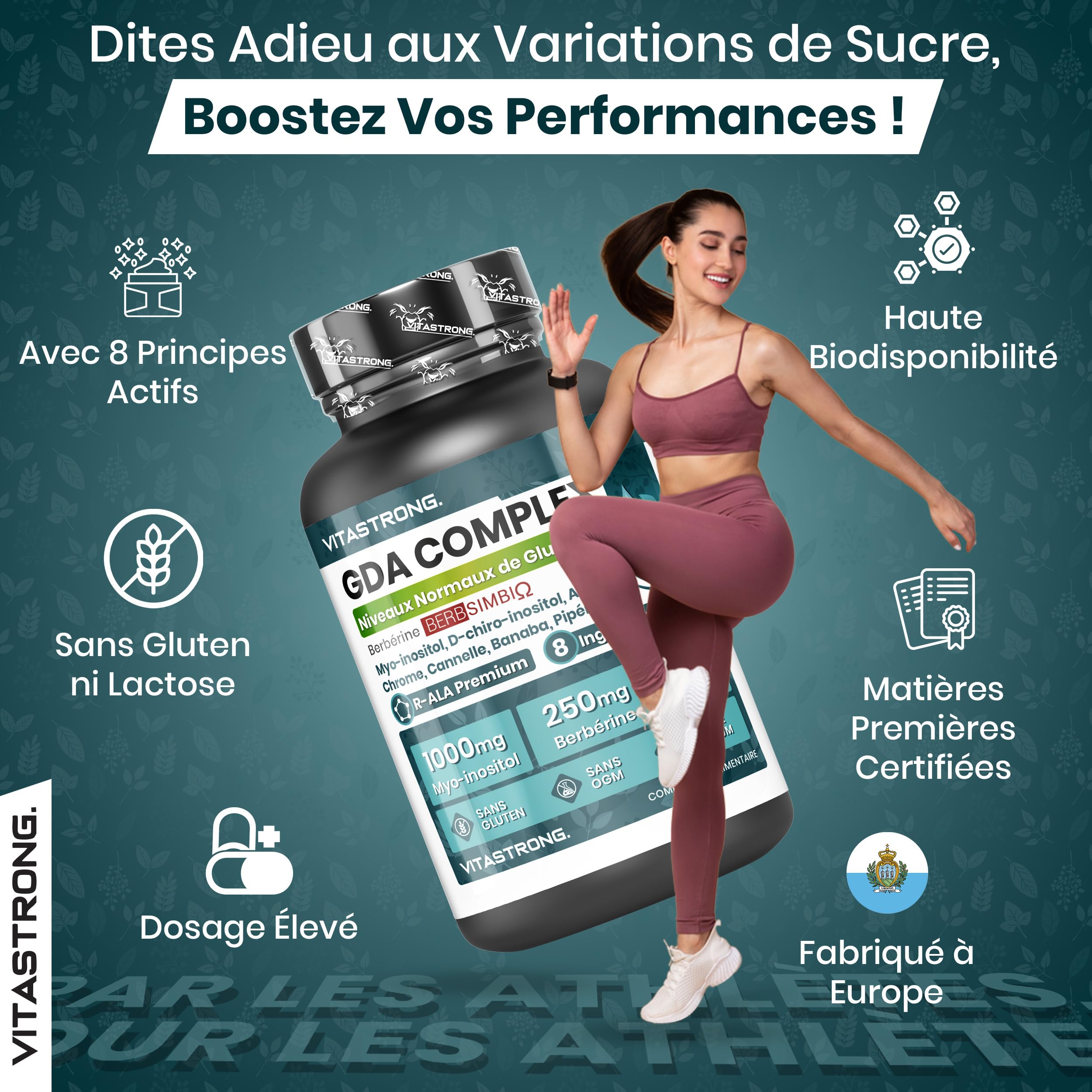 Vitastrong Vitalité Berbérine GDA Complex 250 mg 60 cpr