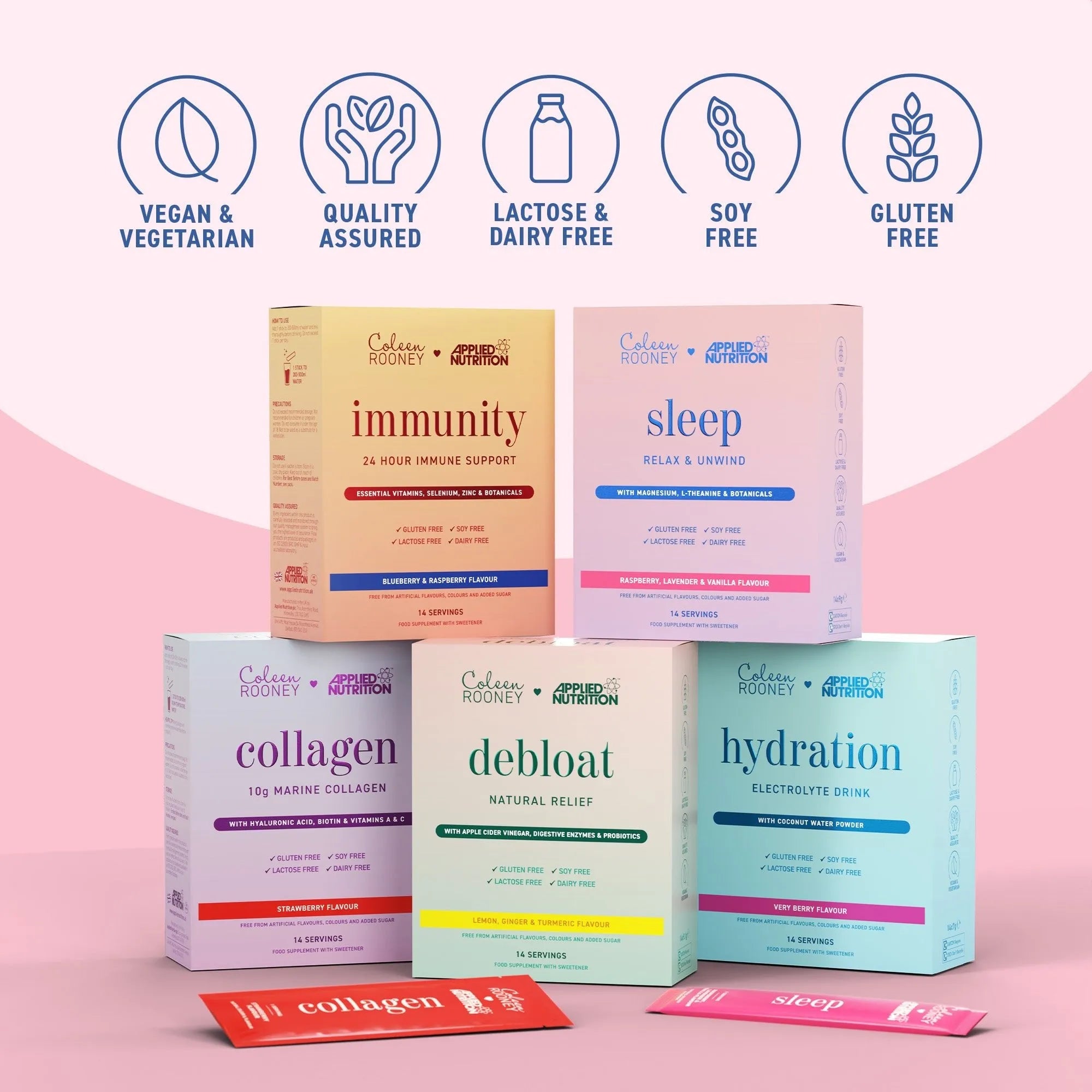 Applied Nutrition Coleen Rooney Sleep Poudre 14 Sticks Framboise Magnésium