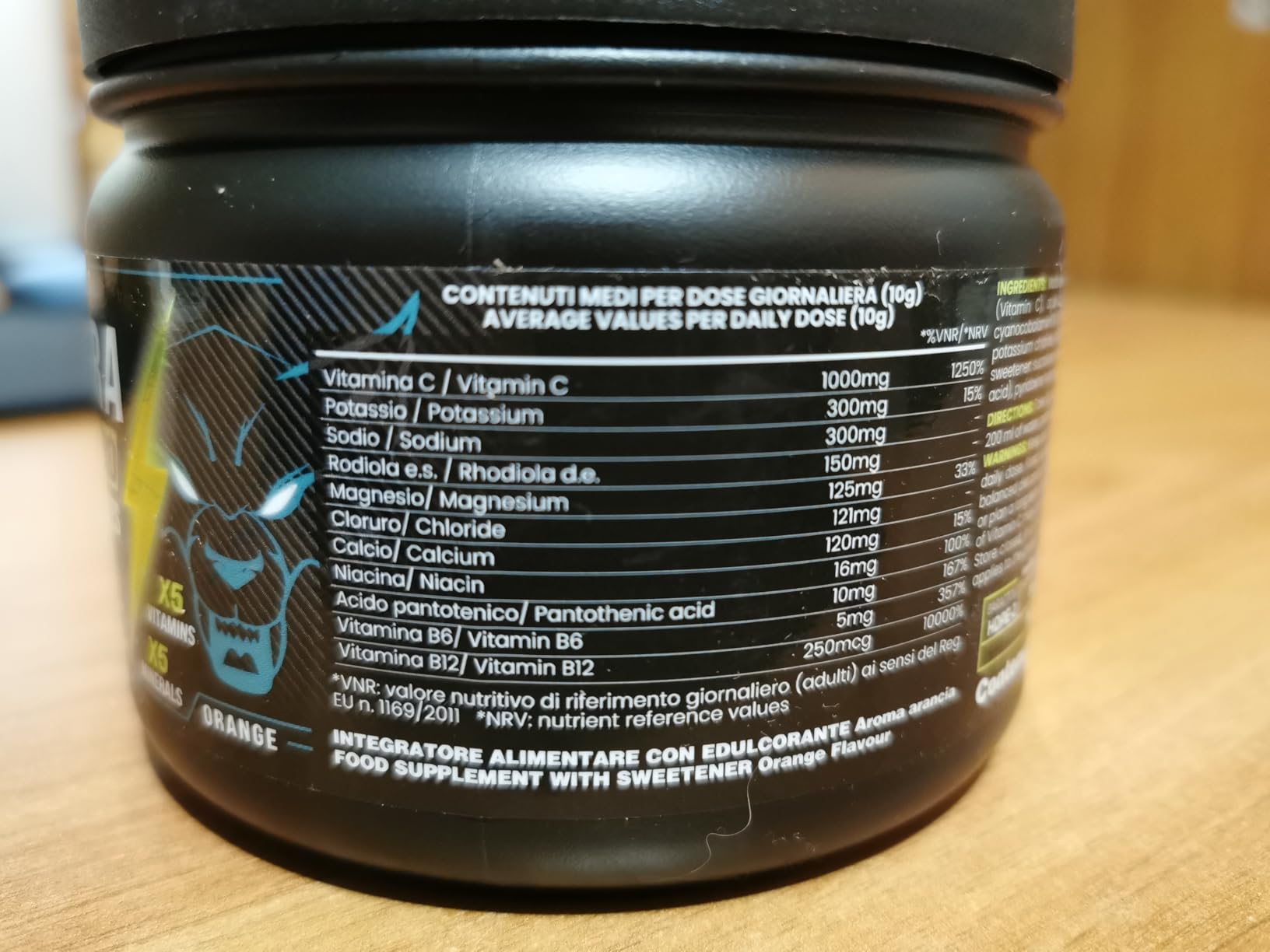 Vitastrong Hydra Pro Électrolytes en Poudre Orange 250g 5 Minéraux