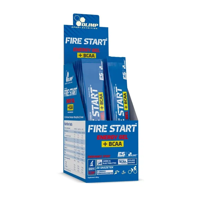 Olimp Fire Start Energy Gel BCAA gel énergétique 20 x 36 g