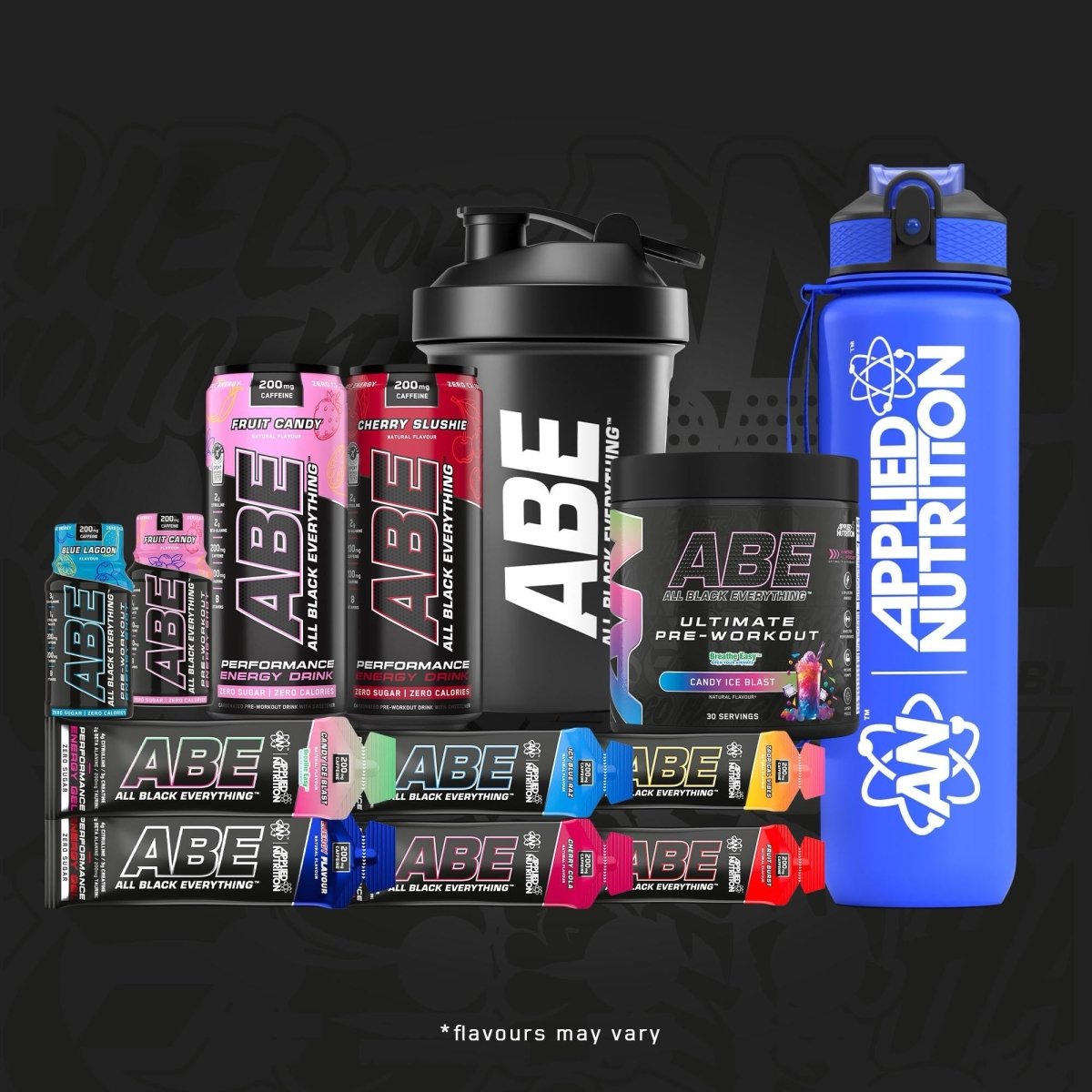 Applied Nutrition ABE Collection bundle pré-workout poudre canettes gels
