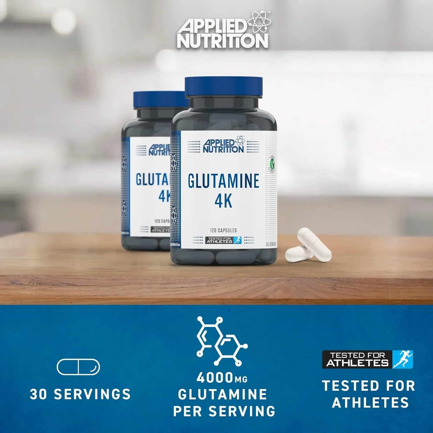 Applied Nutrition Glutamine 4K Gélules 120 Récupération