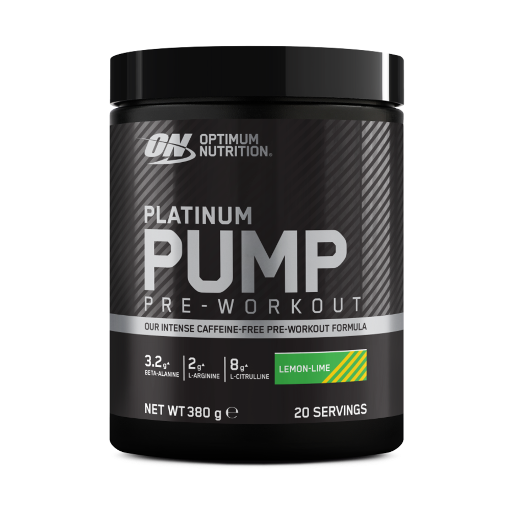 Optimum Nutrition Platinum Pump pré-workout sans caféine 380 g framboise