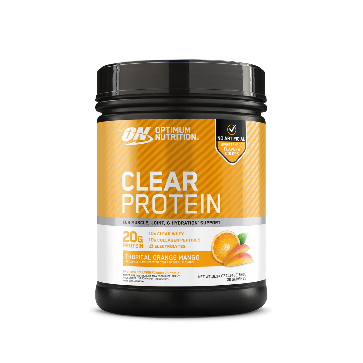 Optimum Nutrition Clear Protein protéine clear 20g collagène