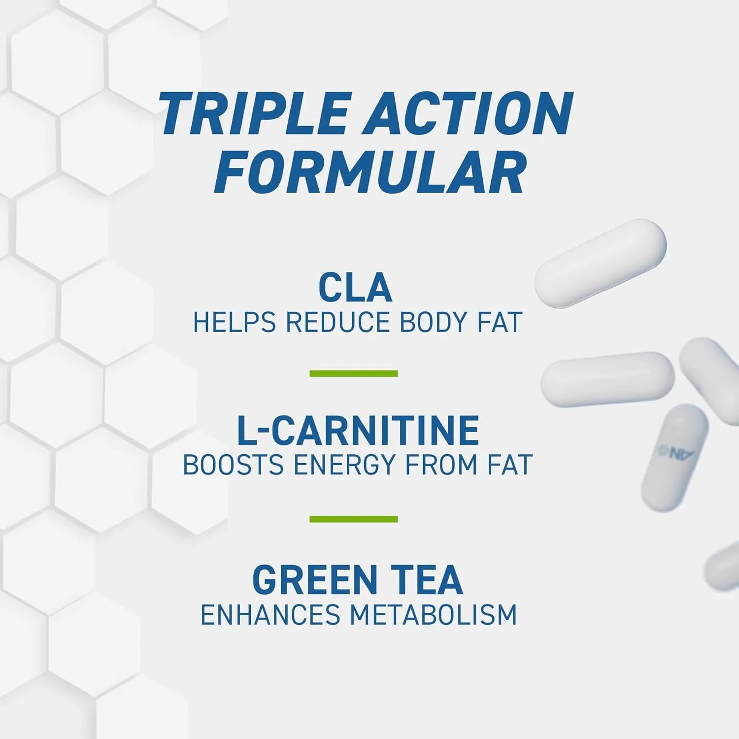 Applied Nutrition CLA L-Carnitine Thé Vert 100 Gélules