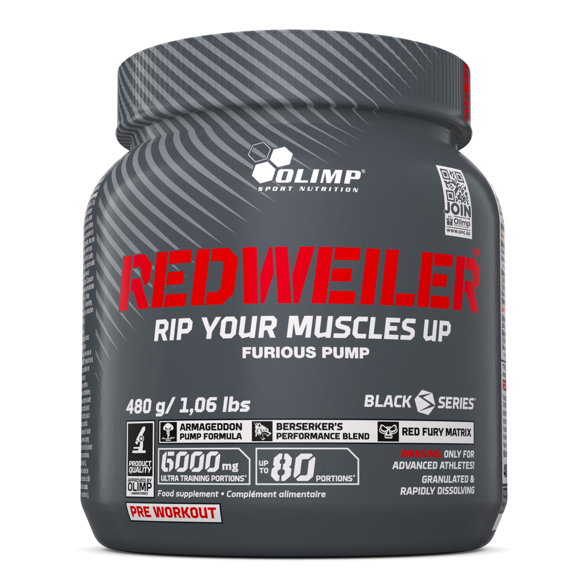 Olimp Redweiler 480 g pré-workout poudre énergie