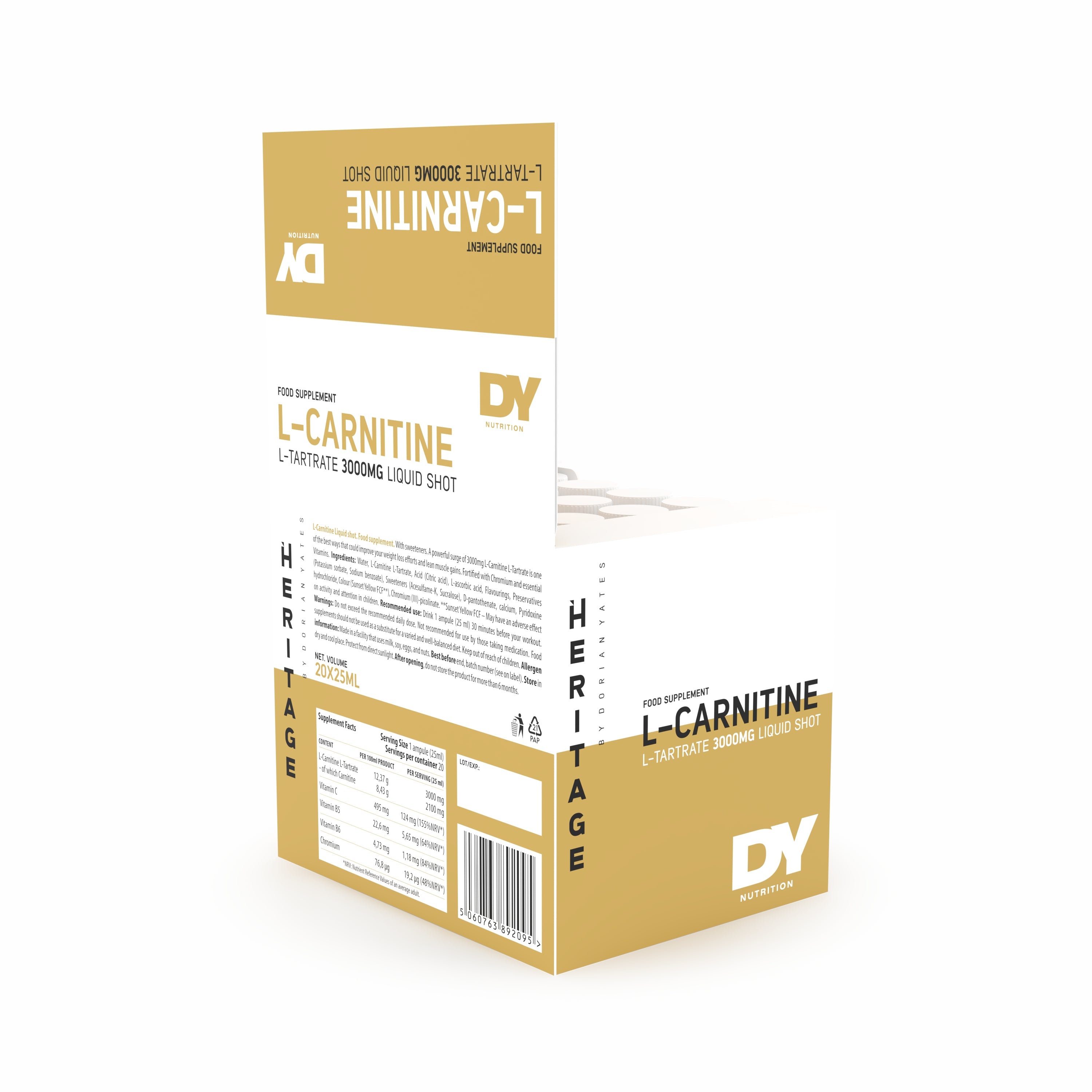 DY Nutrition L-Carnitine L-Tartrate liquide 3000 mg orange