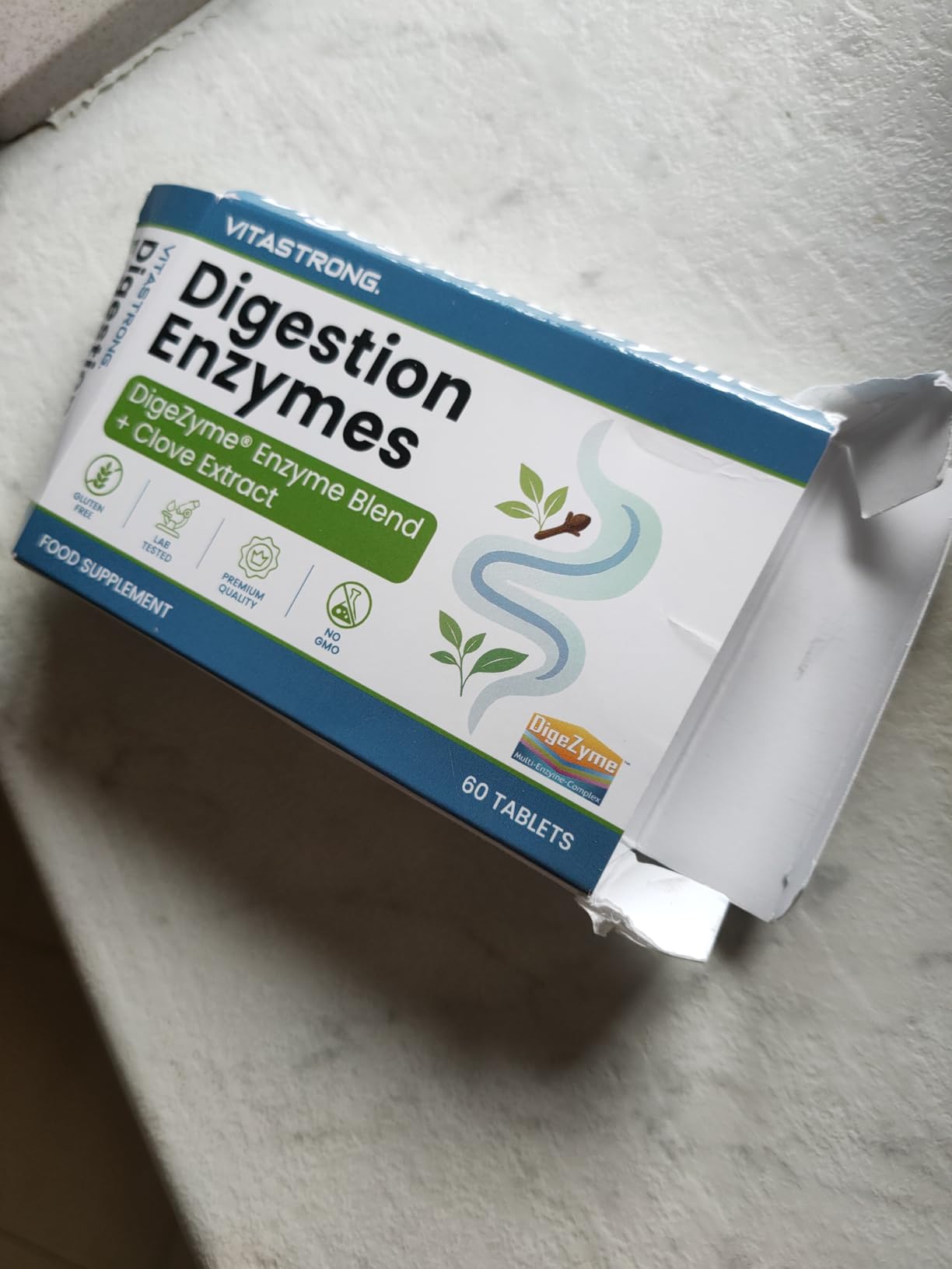 Vitastrong Digestion Enzymes Digestives 60 comprimés DigeZyme