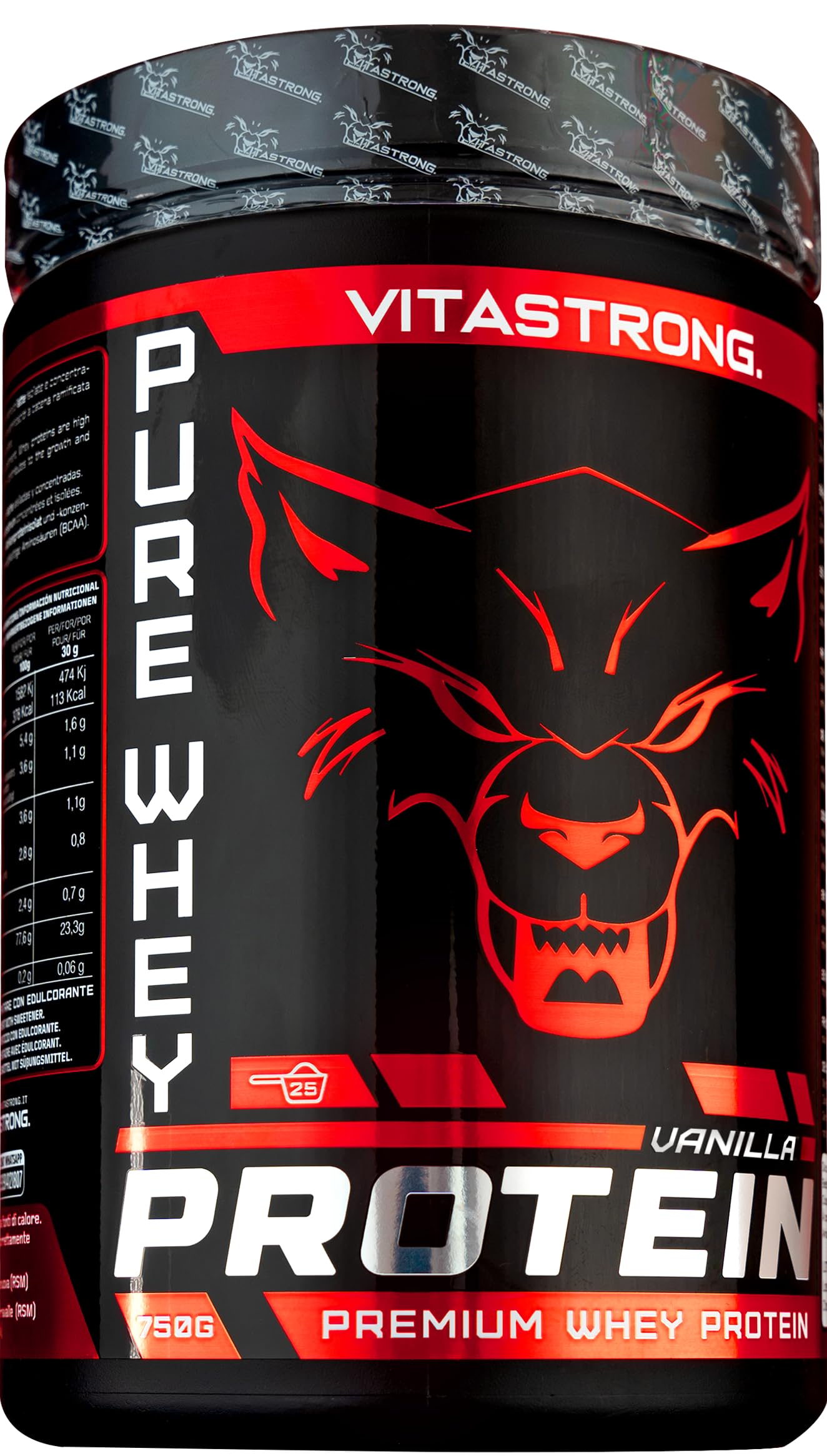 Vitastrong Whey Protein isolate vanille 750 g masse