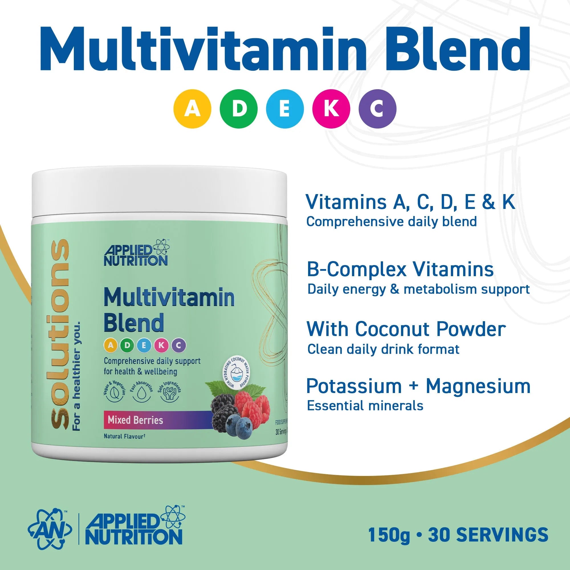 Applied Nutrition Vitality Multivitamine poudre citron lime