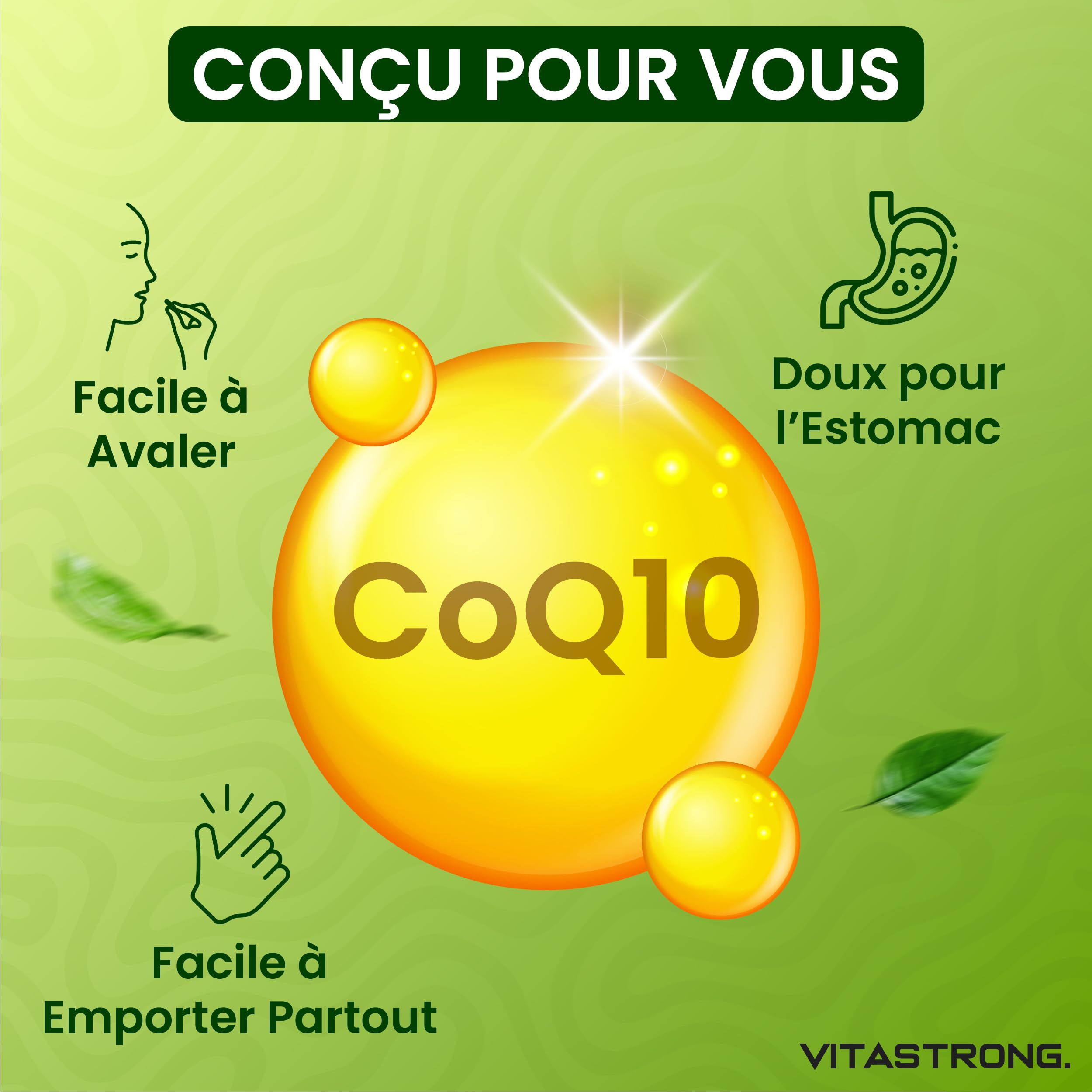Vitastrong Vitalité Coenzyme Q10 200mg 120 Gélules Vegan