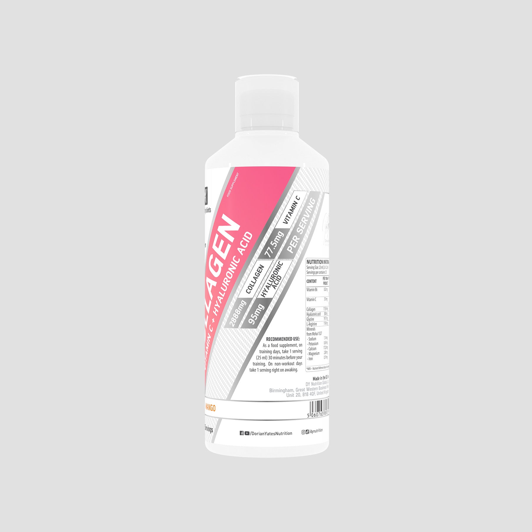 DY Nutrition Collagen collagène liquide mangue 20 doses