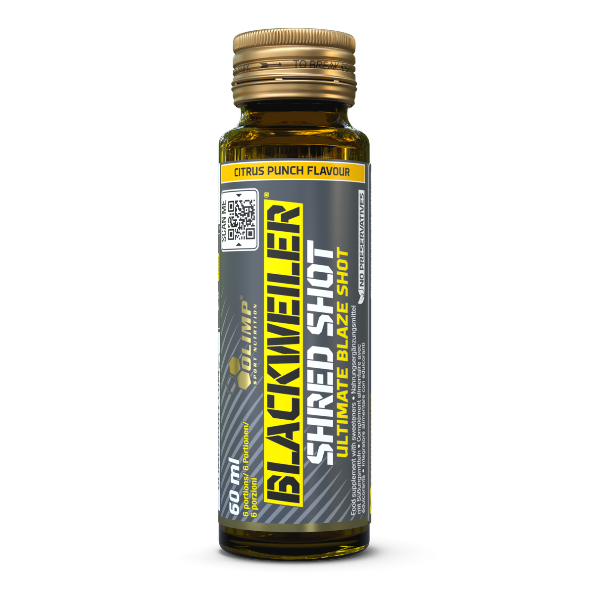 Olimp Blackweiler Shred Shot 60 ml pré-workout pomme
