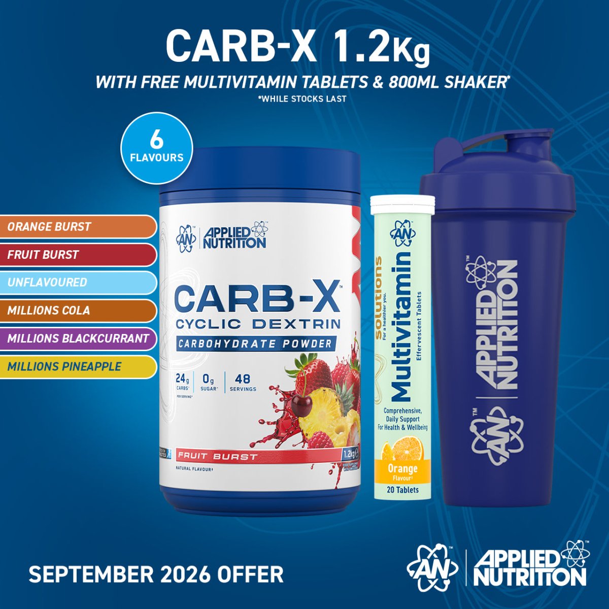 Applied Nutrition Carb X Poudre Glucides Orange Burst 1,2 kg